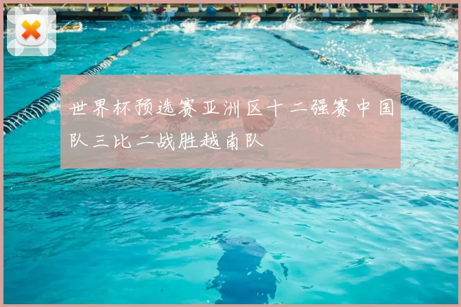 世界杯预选赛亚洲区十二强赛中国队三比二战胜越南队