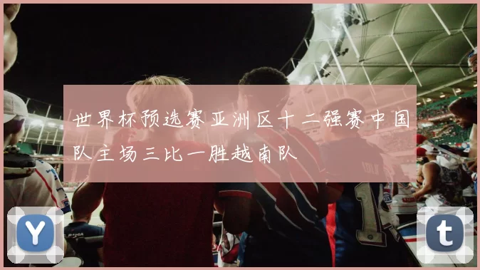 世界杯预选赛亚洲区十二强赛中国队主场三比一胜越南队